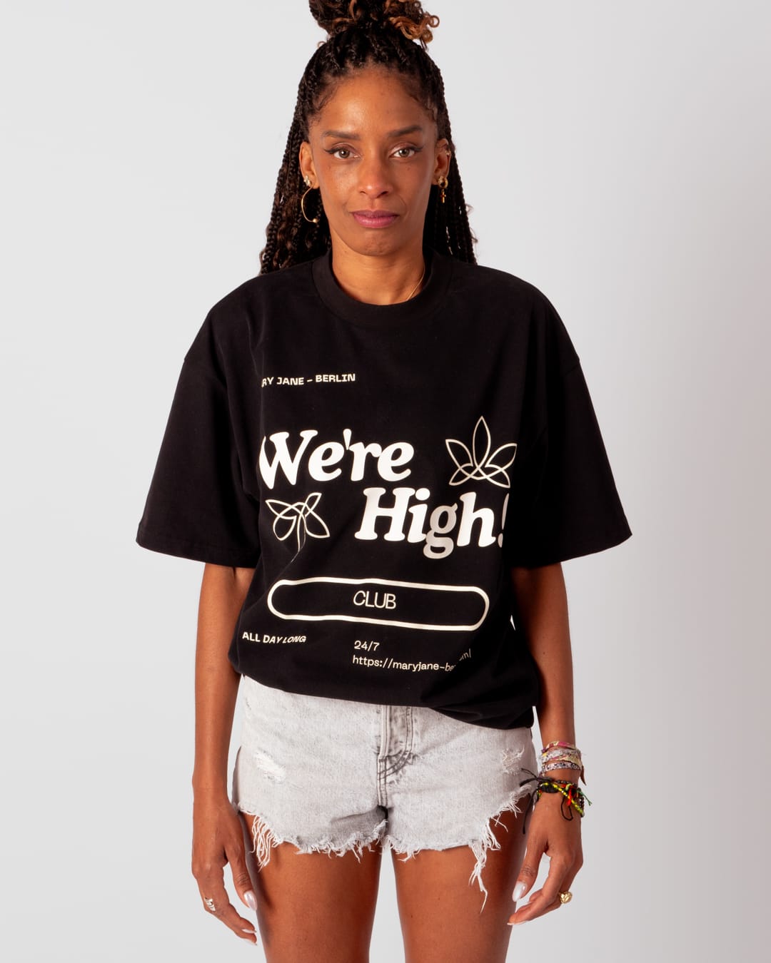 OVERSIZE T-SHIRT “WE ARE HIGH” Black